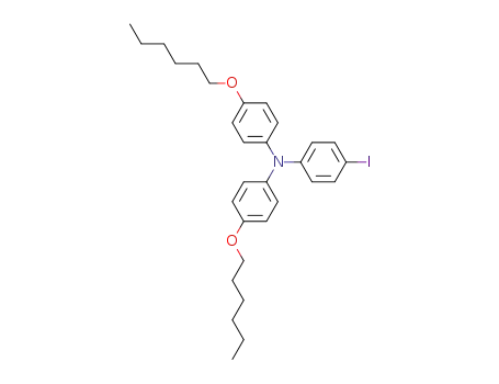 N,N-bis(4-hexyloxyphenyl)-N-(4-iodophenyl) amine